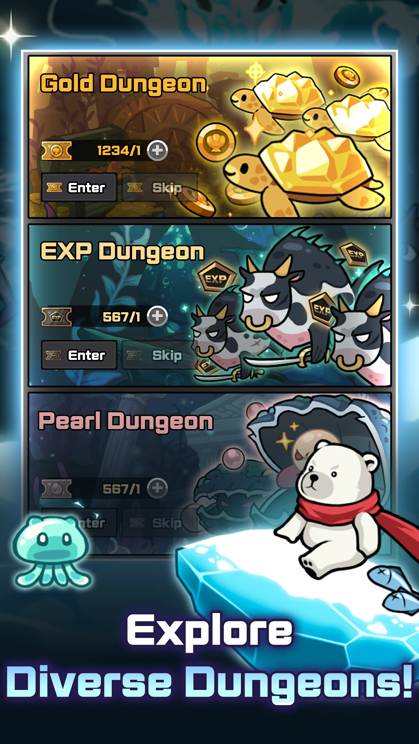 Raising Poseidon: Idle RPG screenshot